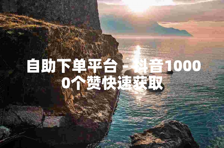 自助下单平台 - 抖音10000个赞快速获取