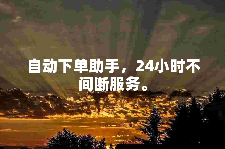 自动下单助手，24小时不间断服务。