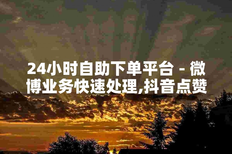 24小时自助下单平台 - 微博业务快速处理,抖音点赞轻松搞定。