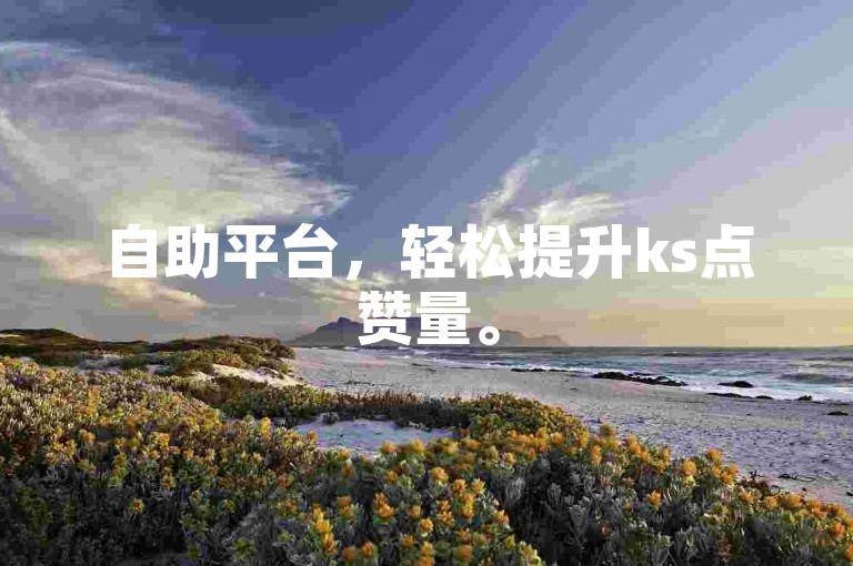 自助平台，轻松提升ks点赞量。