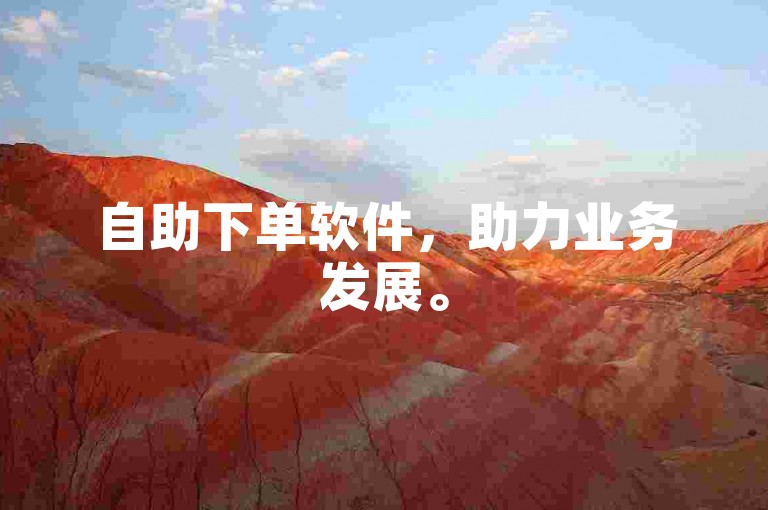自助下单软件，助力业务发展。