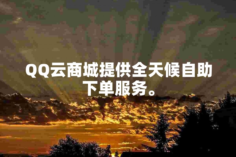 QQ云商城提供全天候自助下单服务。