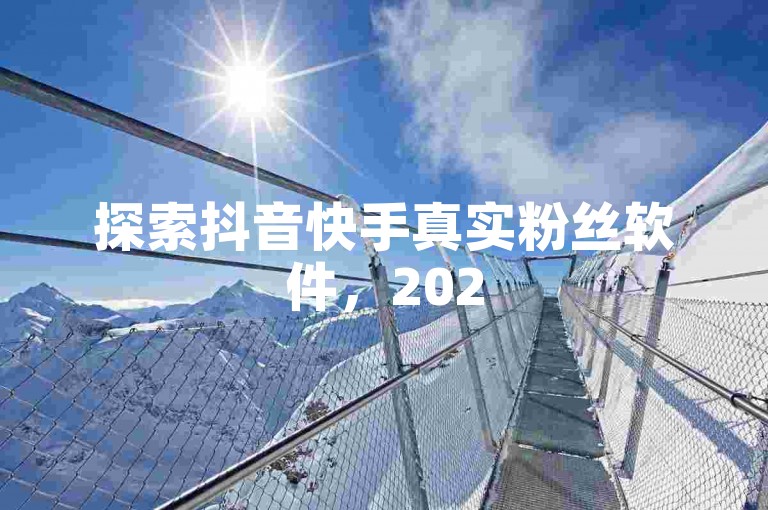 探索抖音快手真实粉丝软件，2025必备指南！