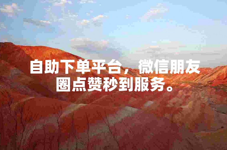 自助下单平台，微信朋友圈点赞秒到服务。