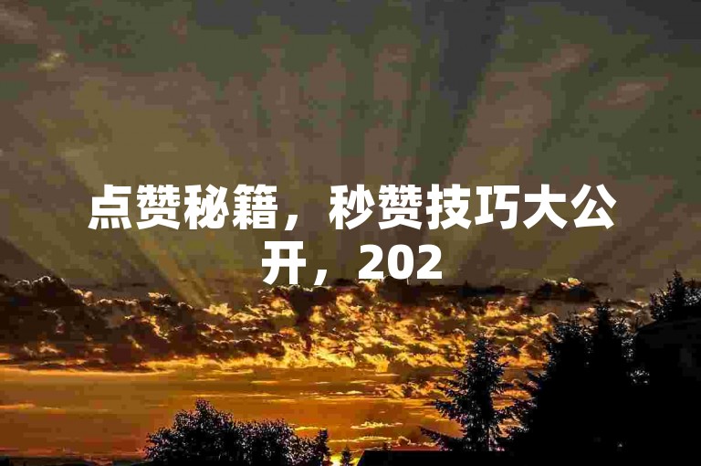 点赞秘籍，秒赞技巧大公开，2025必备！