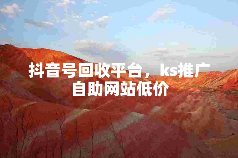 抖音号回收平台，ks推广自助网站低价