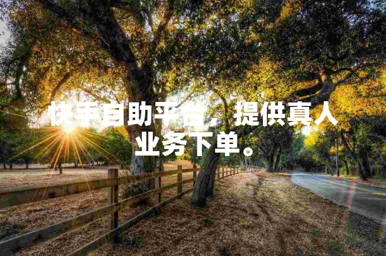 快手自助平台，提供真人业务下单。