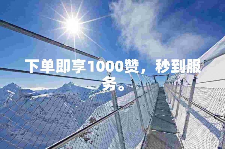 下单即享1000赞，秒到服务。