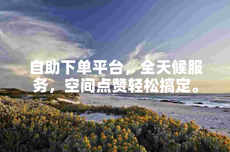 自助下单平台，全天候服务，空间点赞轻松搞定。