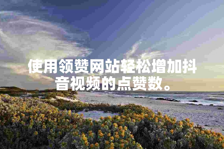 使用领赞网站轻松增加抖音视频的点赞数。