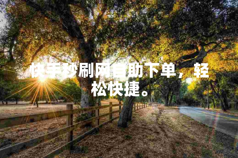 快手秒刷网自助下单，轻松快捷。