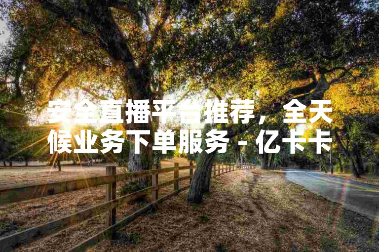 安全直播平台推荐，全天候业务下单服务 - 亿卡卡盟 - 高效自助下单系统。