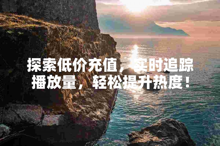 探索低价充值，实时追踪播放量，轻松提升热度！