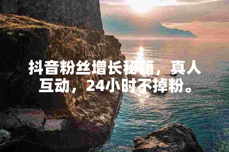 抖音粉丝增长秘籍，真人互动，24小时不掉粉。