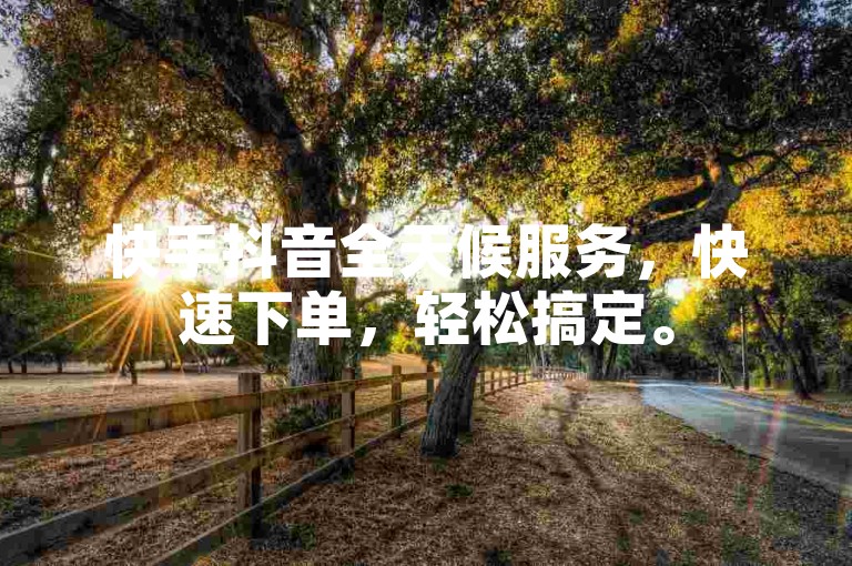 快手抖音全天候服务，快速下单，轻松搞定。