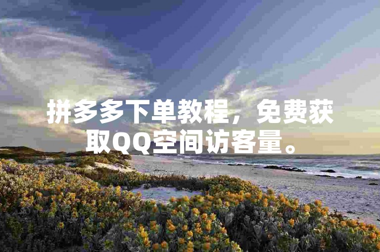 拼多多下单教程，免费获取QQ空间访客量。