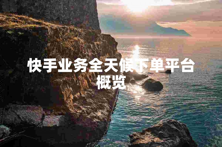 快手业务全天候下单平台概览