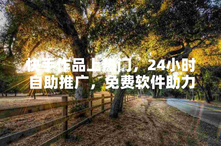 快手作品上热门，24小时自助推广，免费软件助力。