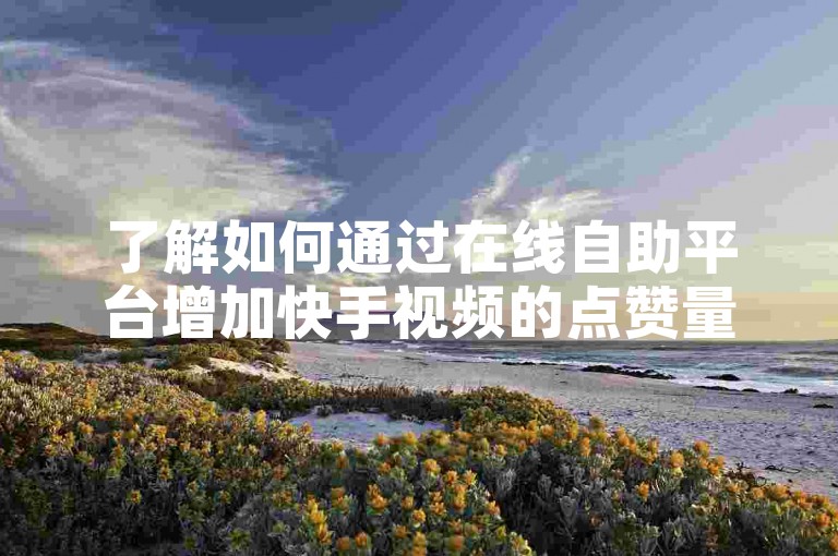 了解如何通过在线自助平台增加快手视频的点赞量，提升作品曝光度。