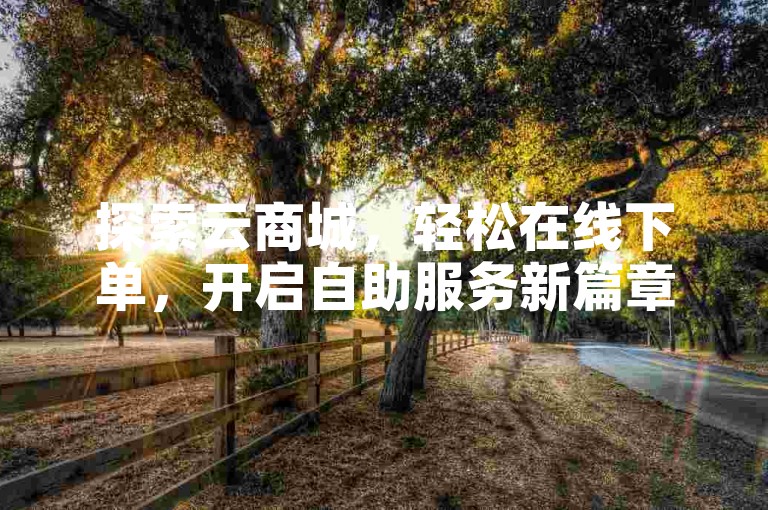探索云商城，轻松在线下单，开启自助服务新篇章。