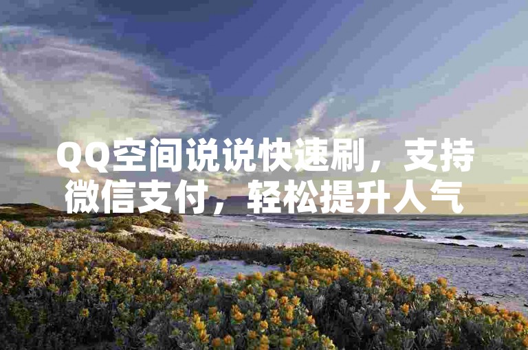 QQ空间说说快速刷，支持微信支付，轻松提升人气。