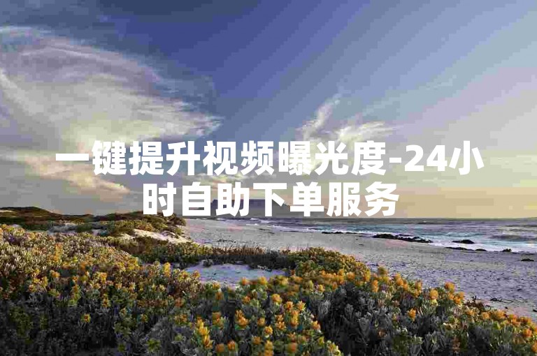 一键提升视频曝光度-24小时自助下单服务