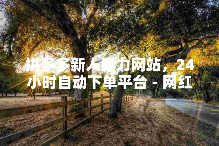 拼多多新人助力网站，24小时自动下单平台 - 网红商城免费