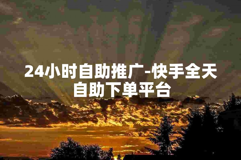 24小时自助推广-快手全天自助下单平台