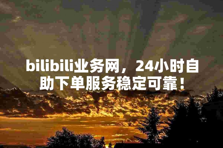 bilibili业务网，24小时自助下单服务稳定可靠！