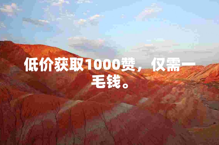 低价获取1000赞，仅需一毛钱。