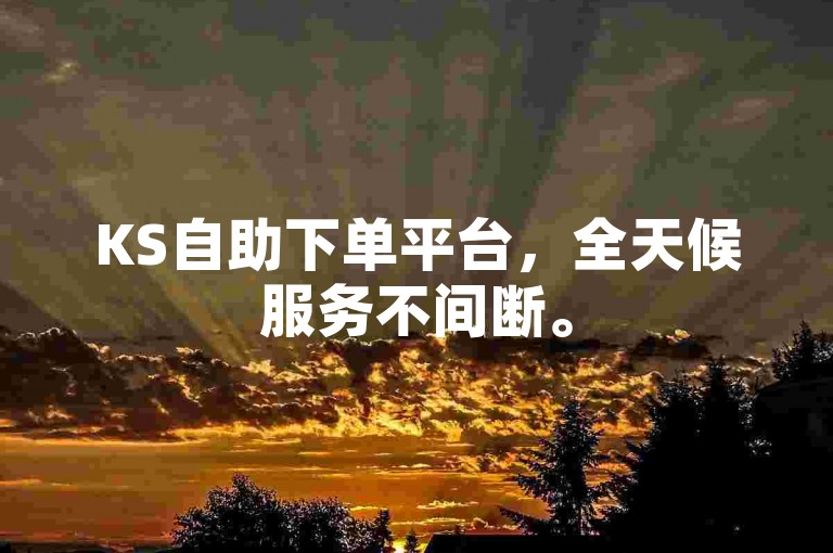 KS自助下单平台，全天候服务不间断。