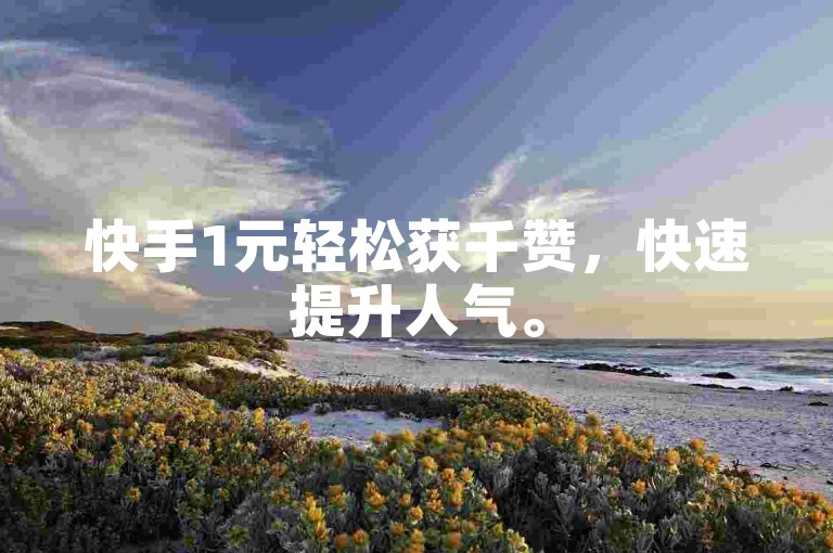 快手1元轻松获千赞，快速提升人气。