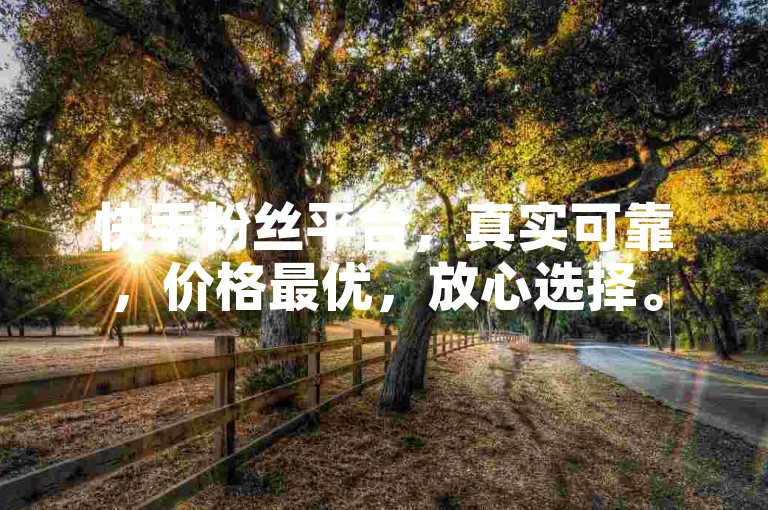 快手粉丝平台，真实可靠，价格最优，放心选择。