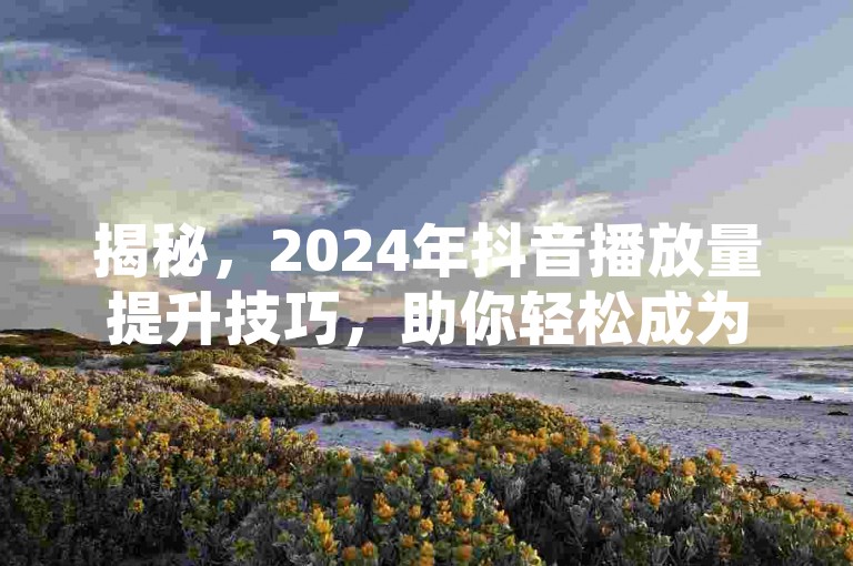 揭秘，2024年抖音播放量提升技巧，助你轻松成为网红！