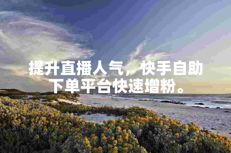 提升直播人气，快手自助下单平台快速增粉。