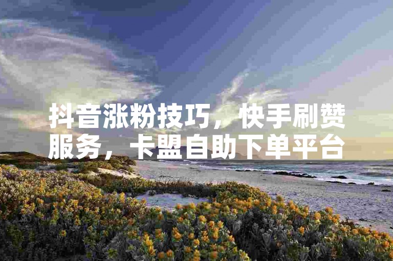 抖音涨粉技巧，快手刷赞服务，卡盟自助下单平台。