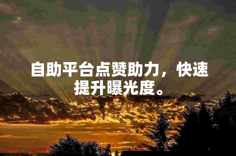 自助平台点赞助力，快速提升曝光度。