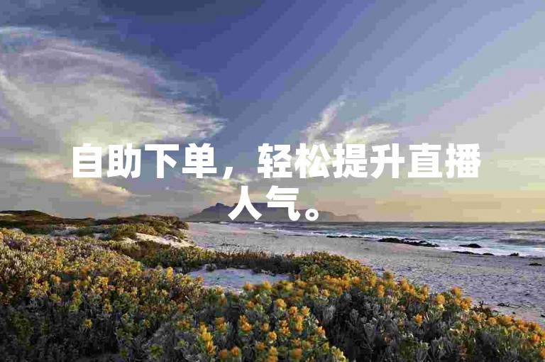 自助下单，轻松提升直播人气。