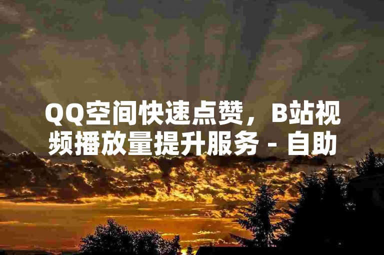QQ空间快速点赞，B站视频播放量提升服务 - 自助平台提供。