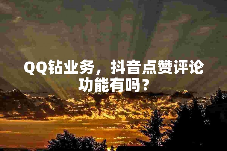 QQ钻业务，抖音点赞评论功能有吗？