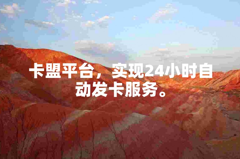 卡盟平台，实现24小时自动发卡服务。