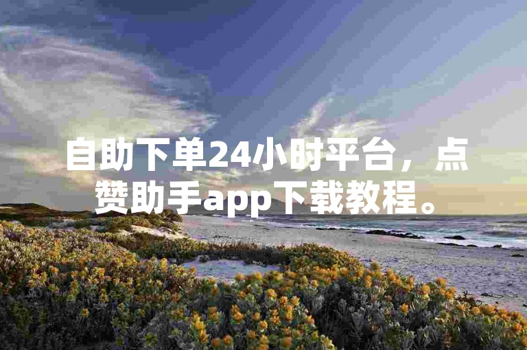 自助下单24小时平台，点赞助手app下载教程。
