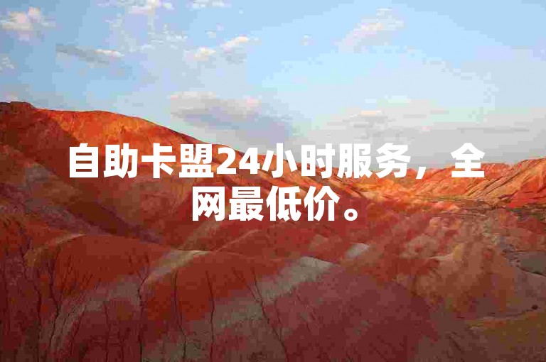 自助卡盟24小时服务，全网最低价。