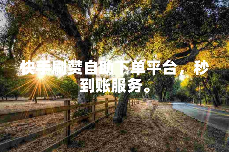 快手刷赞自助下单平台，秒到账服务。