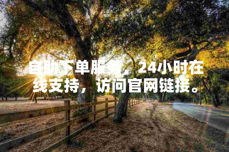 自助下单服务，24小时在线支持，访问官网链接。