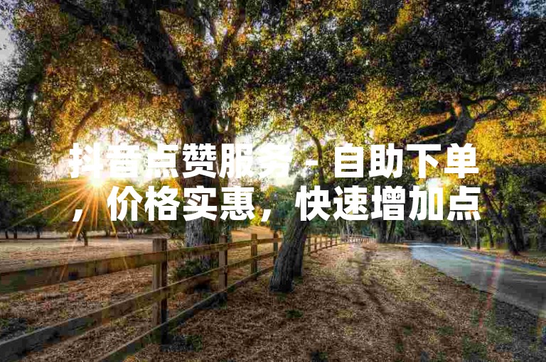 抖音点赞服务 - 自助下单，价格实惠，快速增加点赞数。