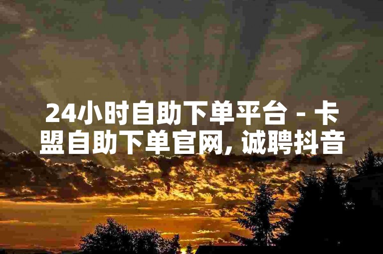 24小时自助下单平台 - 卡盟自助下单官网, 诚聘抖音点赞员。