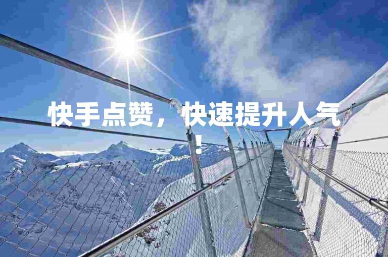 快手点赞，快速提升人气！
