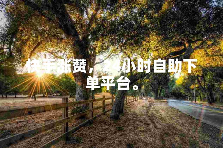 快手涨赞，24小时自助下单平台。