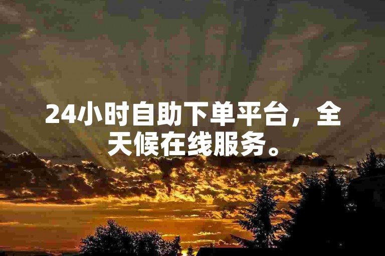 24小时自助下单平台，全天候在线服务。